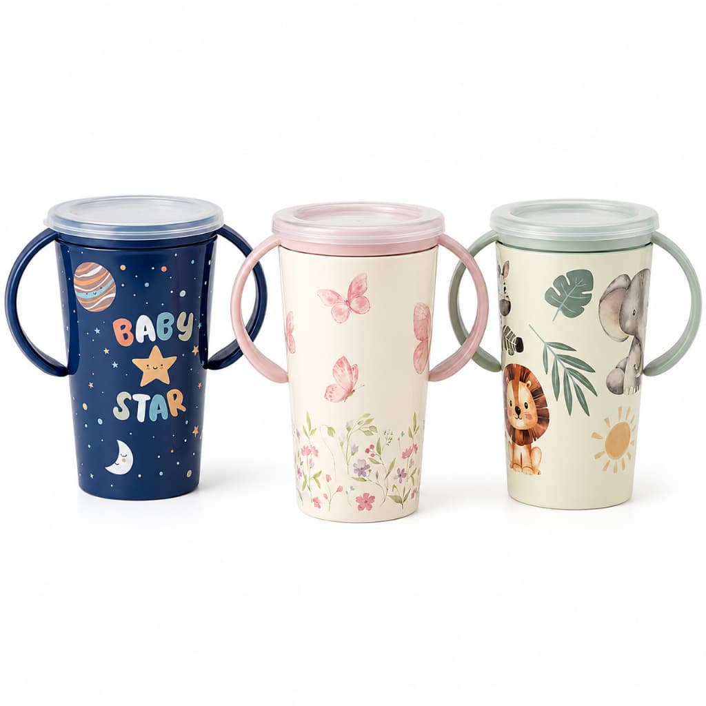 COPO MÁGICO PLASÚTIL DE TRANSIÇÃO INFANTIL BABY STAR  280ML