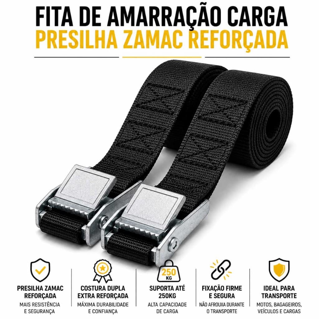 Par Cinta Amarração Para Moto Fixar Bolsa Mochila Bagagem Bagageiro 25mm 1,5m Fita Amarração Moto Para Bolsa Traseira