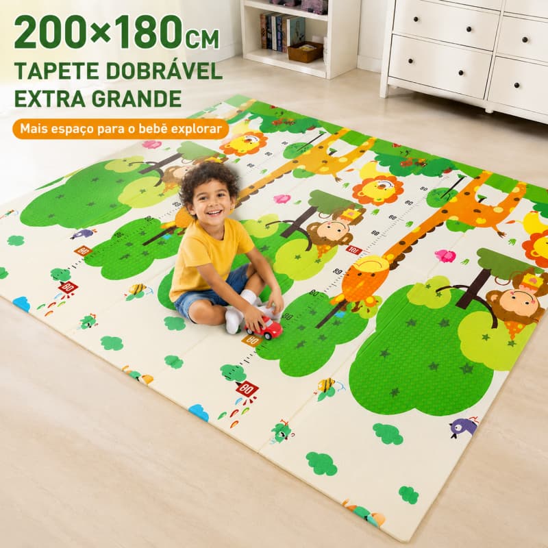 CHILDREN'S TATAMI MAT 200cmx180cm x 7mm Double-Sided Rubberized Baby-S13