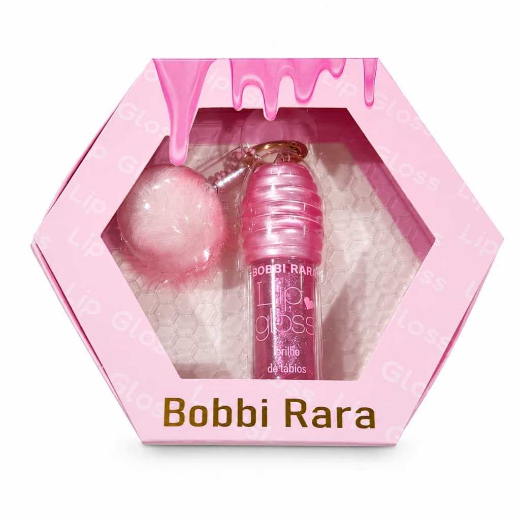Lip Gloss  Lip Oil Bobbi Rara Chaveiro Pompom Brilho Intenso Hidratação Labial 6ml