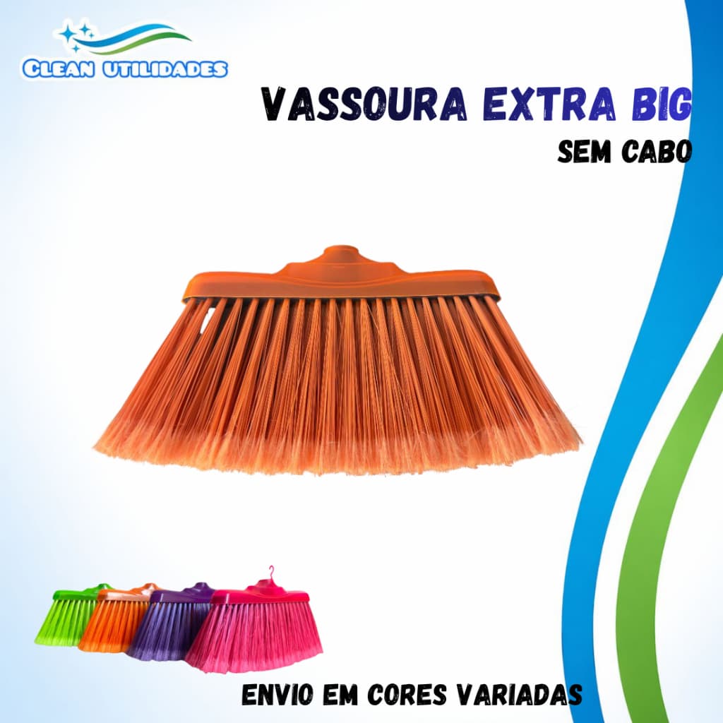 Vassoura EXTRA BIG plumada  - sem cabo