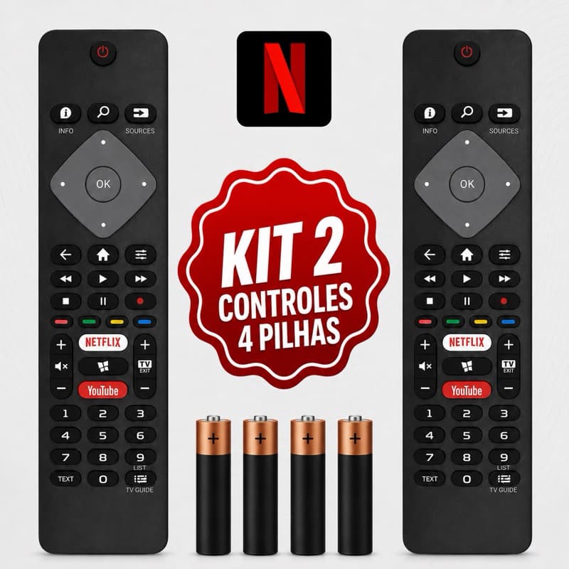 Controle Remoto Compatível Tv Smart Philips 4k 50pug6513 710
