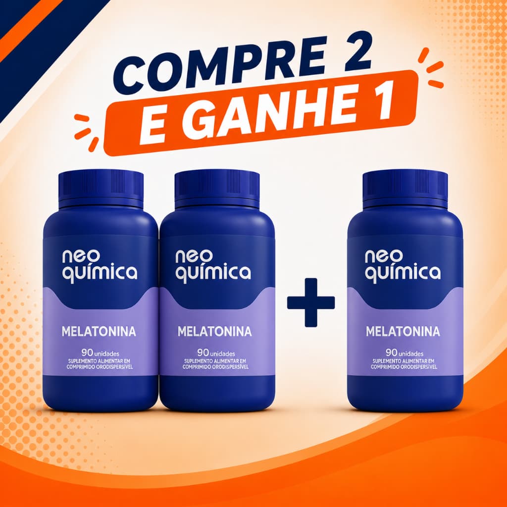 Pague 2 Leve 3 Neo Quimica Melatonina 90 Comprimidos Orodispersível