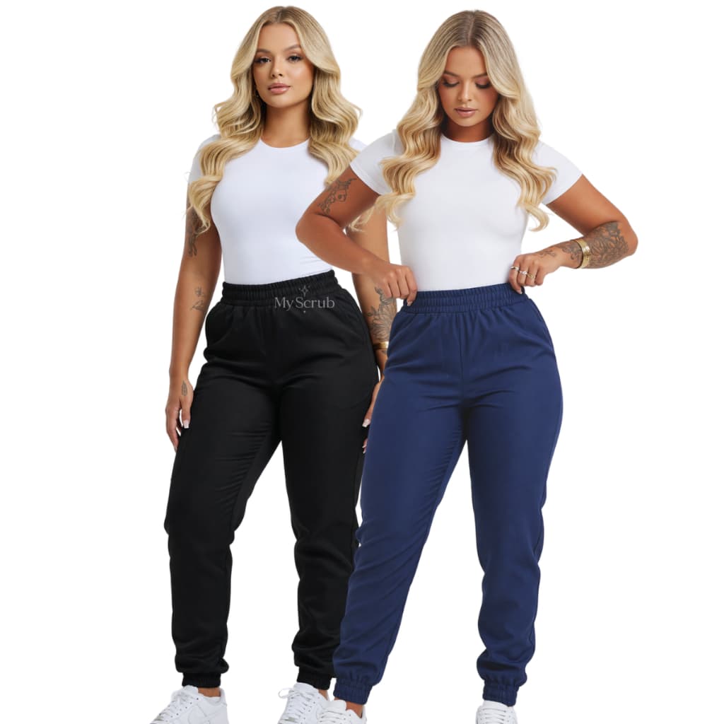 KIT 2 Calça Jogger feminino oxford premium uso profissional scrub pijama cirúrgico hospitalar -CALÇA JOGGER