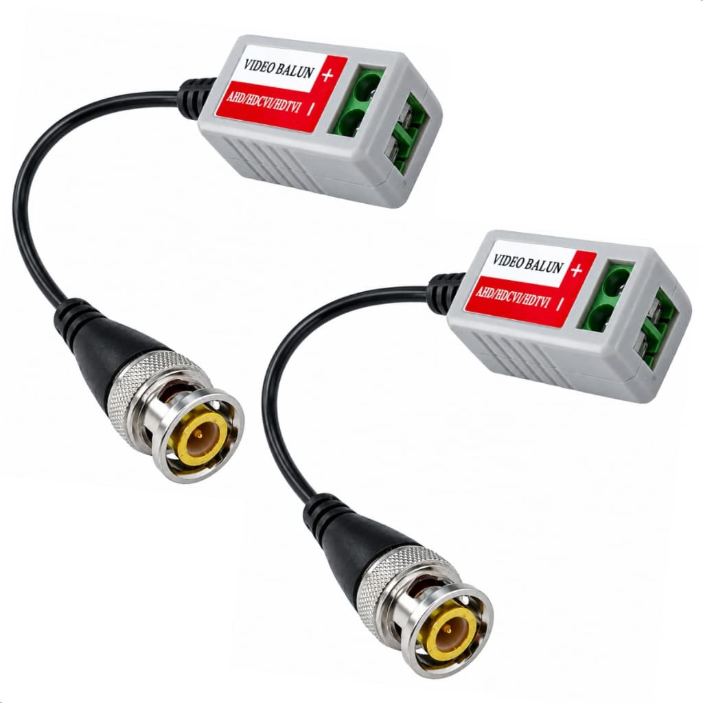 Par De Conector Video Balun Câmera Hd Cftv Full Hd Analógico Balun para Video de Engate Rápido