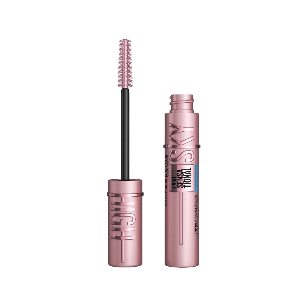 Máscara de Cílios, Escova Flexível e Alongamento sem Limites, Cor Preto, Lash Sensational Sky High Maybelline NY, 7,2ml