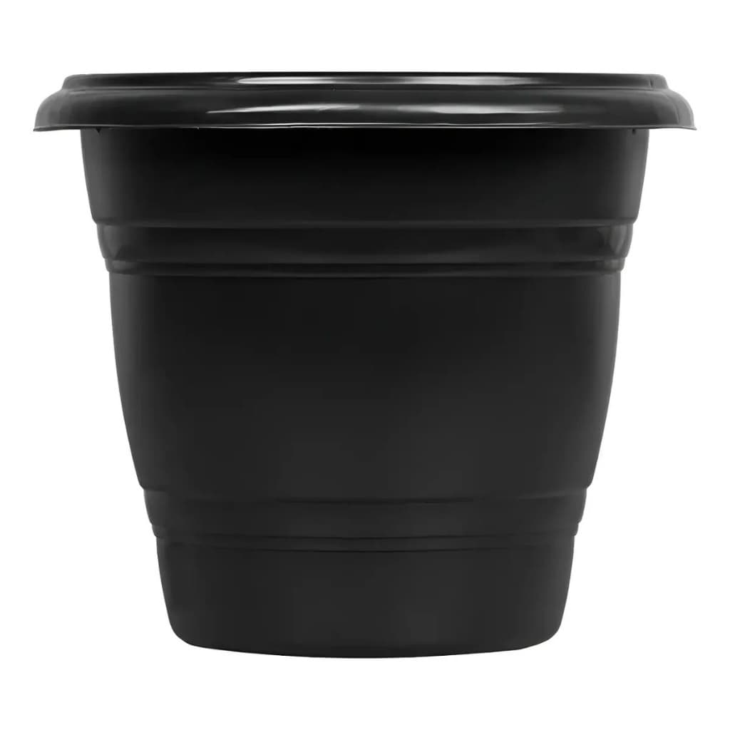 Vaso Redondo Preto Bella Fiore 42,5l Reforçado Planta Flor