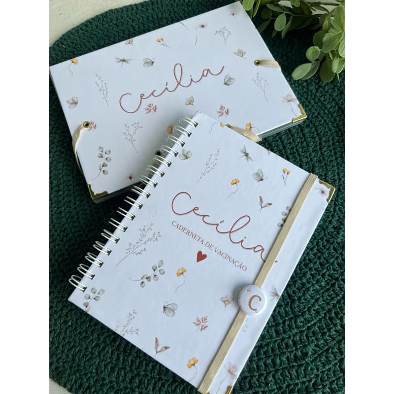 CADERNETA + PASTA DE DOCUMENTO PERSONALIZADA ( Escolha o tema que deseja)