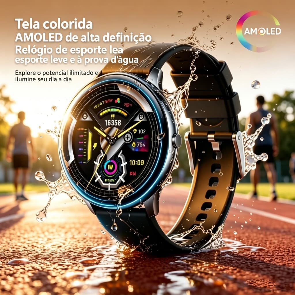 Relógio Inteligente Smartwatch Pro Mostrador Personalizado Voz Embutida Saúde Impermeável