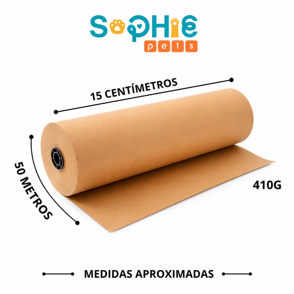 Papel Bobina Rolo Semi Kraft 15cmx50m Pardo Embalagem