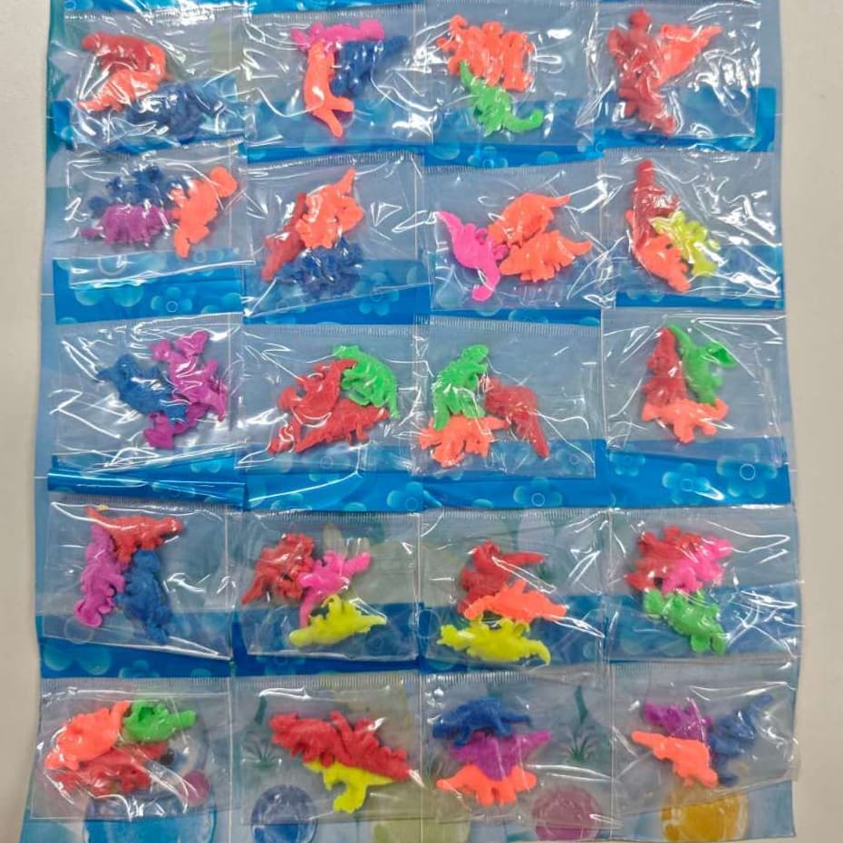 Mini Dinossauro que Cresce na Água - 20 Unidades, Cores Sortidas