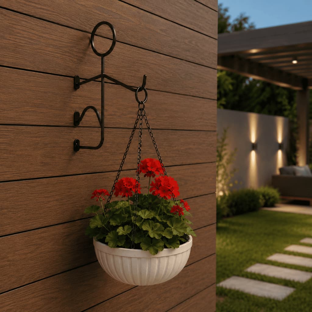 Suporte Parede Ferro Vaso Suspenso Gancho Cabide Planta Flor Macramê Decoração Varanda Jardim Sala