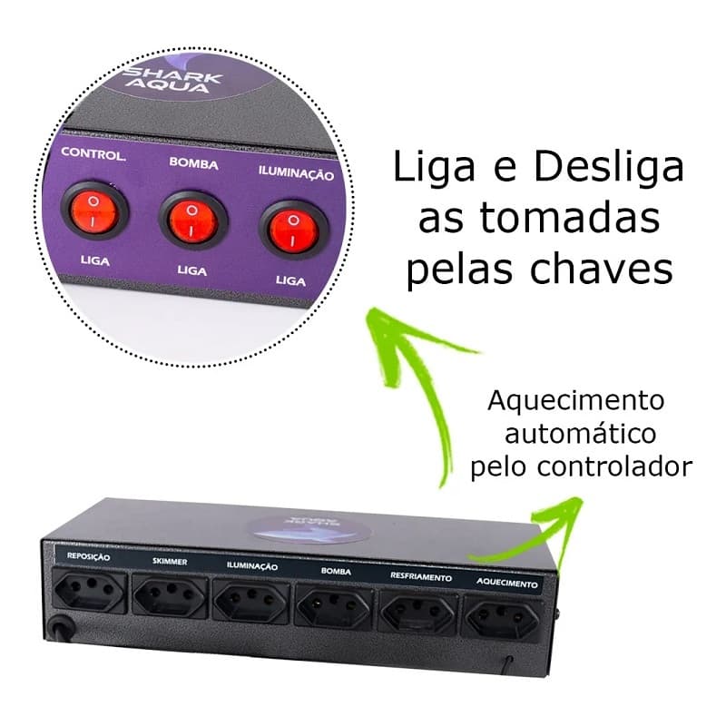 Painel Controlador Temperatura Aquario Aquece Resfria 6 Sa STC1000