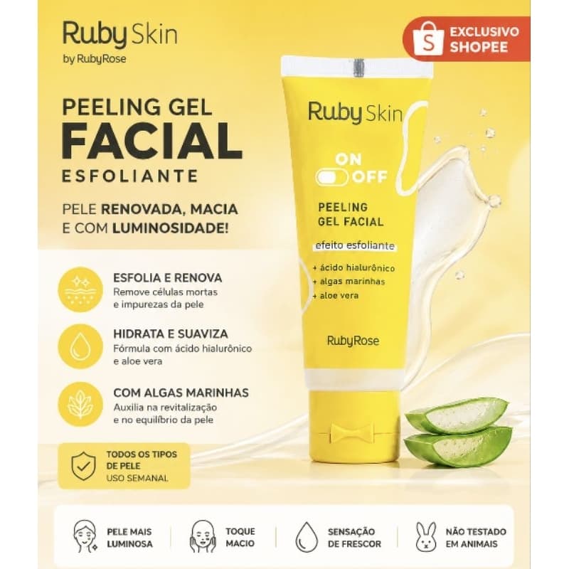 Esfoliante facial sem partículas Ruby skin