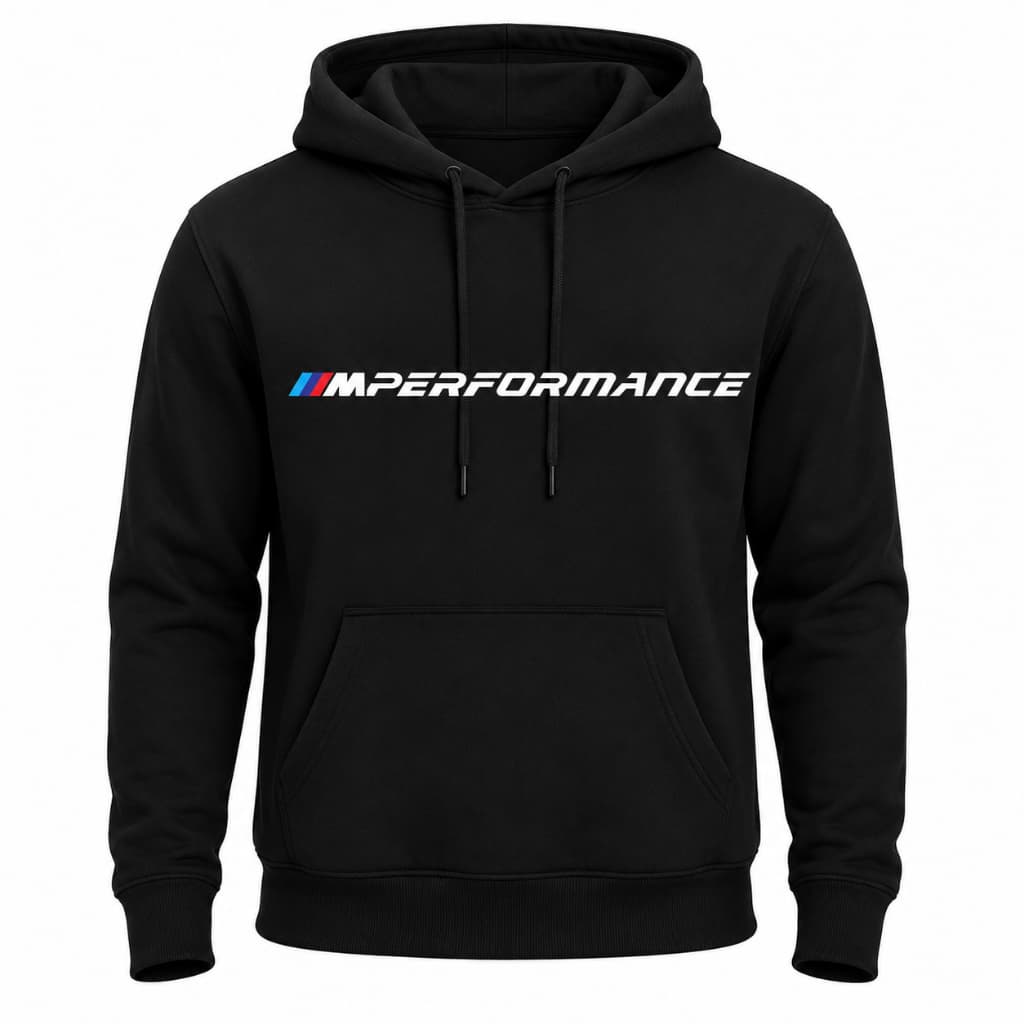 Blusa Moletom Masculino  M3 PERFOMANCE BMW Flanelado Canguru com Capuz Unissex