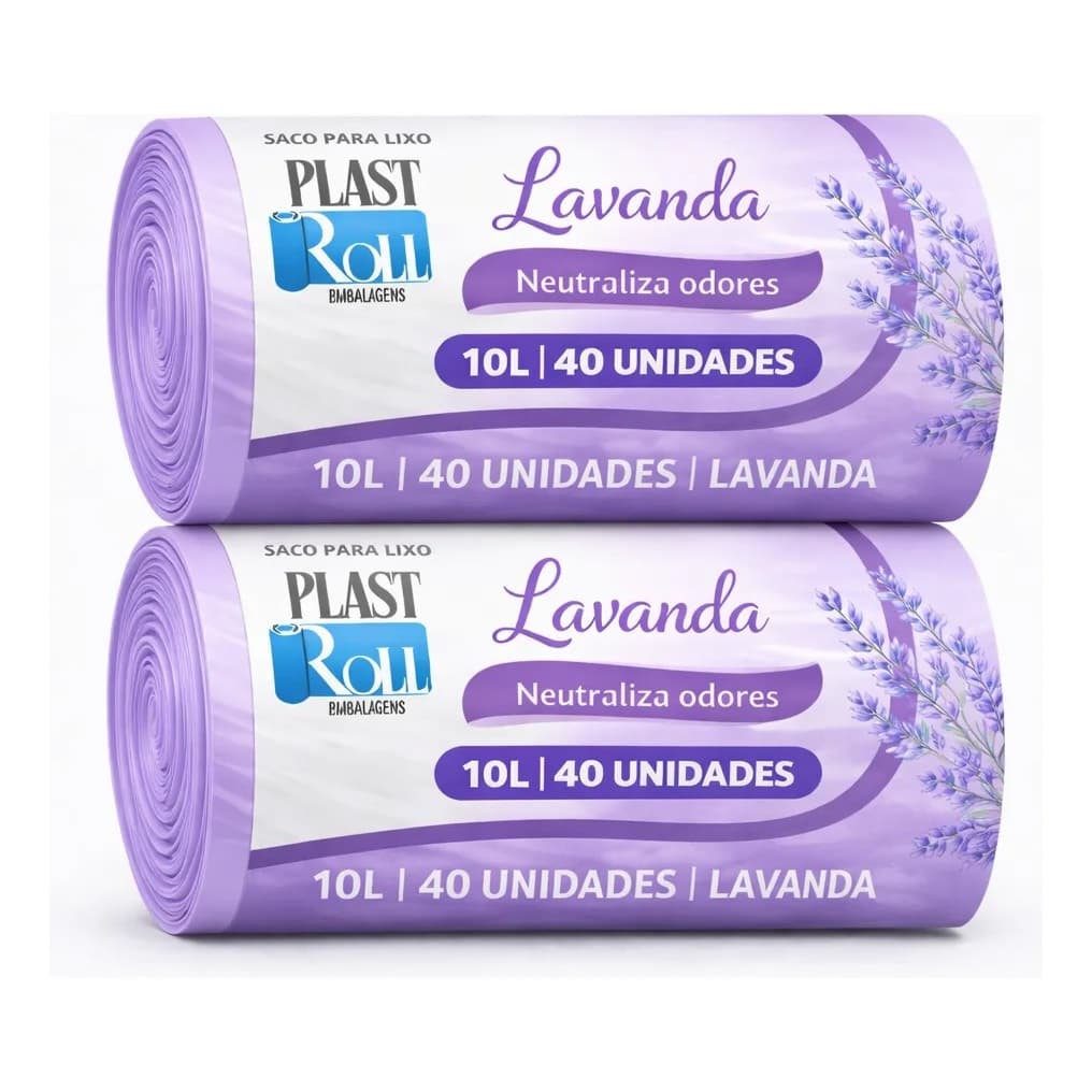 Saco de Lixo Perfumado Pia e Banheiro - Lavanda 10 Litros | Linha Pet Cata Caca Verde