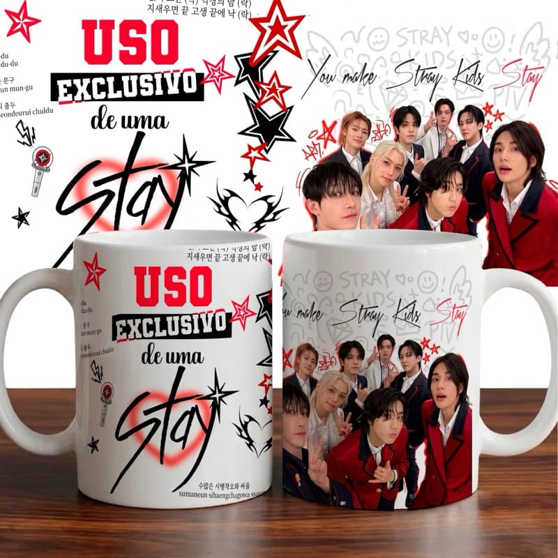 Caneca personalizada Stray kids - Uso exclusivo de uma Stay