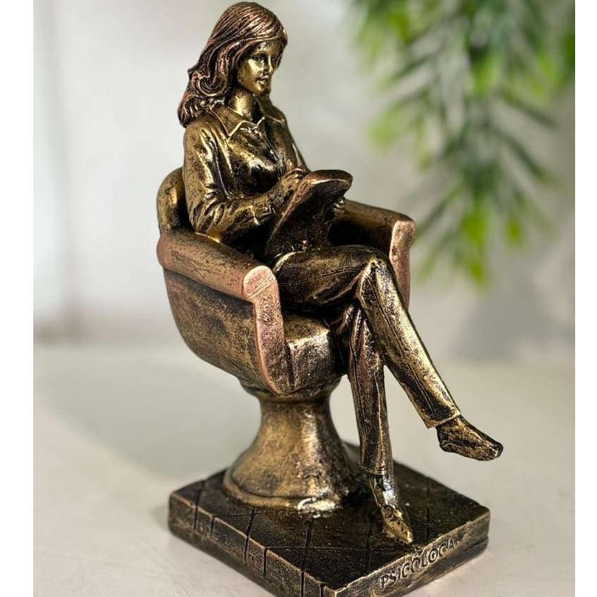 Escultura PROFISSÃO PSICOLOGA PSICOLOGIA Decorativa - Mente Psiquê Terapia Psiquiatra Psicanálise