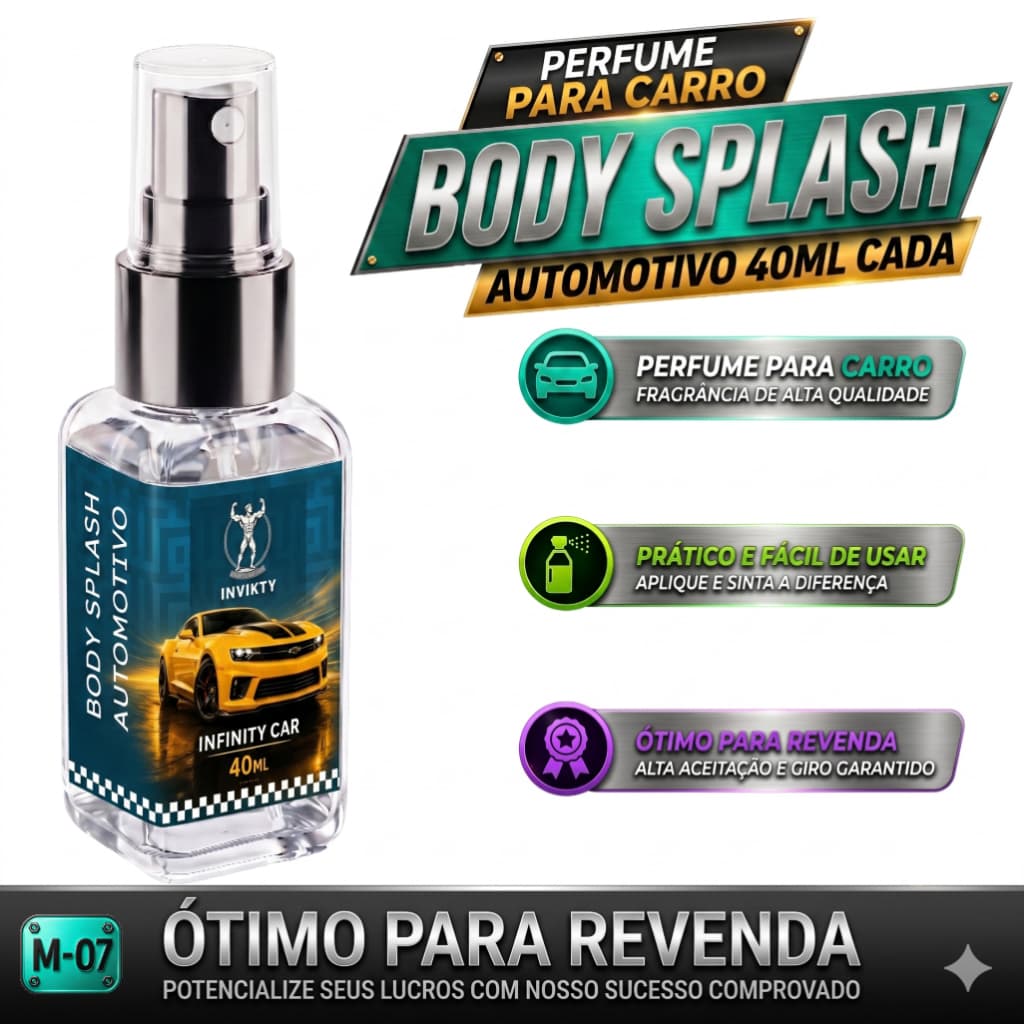 Body Splash INVIKTY Automotivo 40ml Cheirinho de Carro Spray Perfume Para Carro Longa Duração