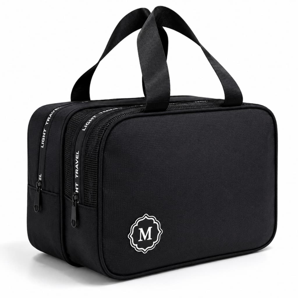 Necessaire Estojo Unissex Impermeável Viagem Porta Maquiagem Higiene Pessoal Com Alça Organizador