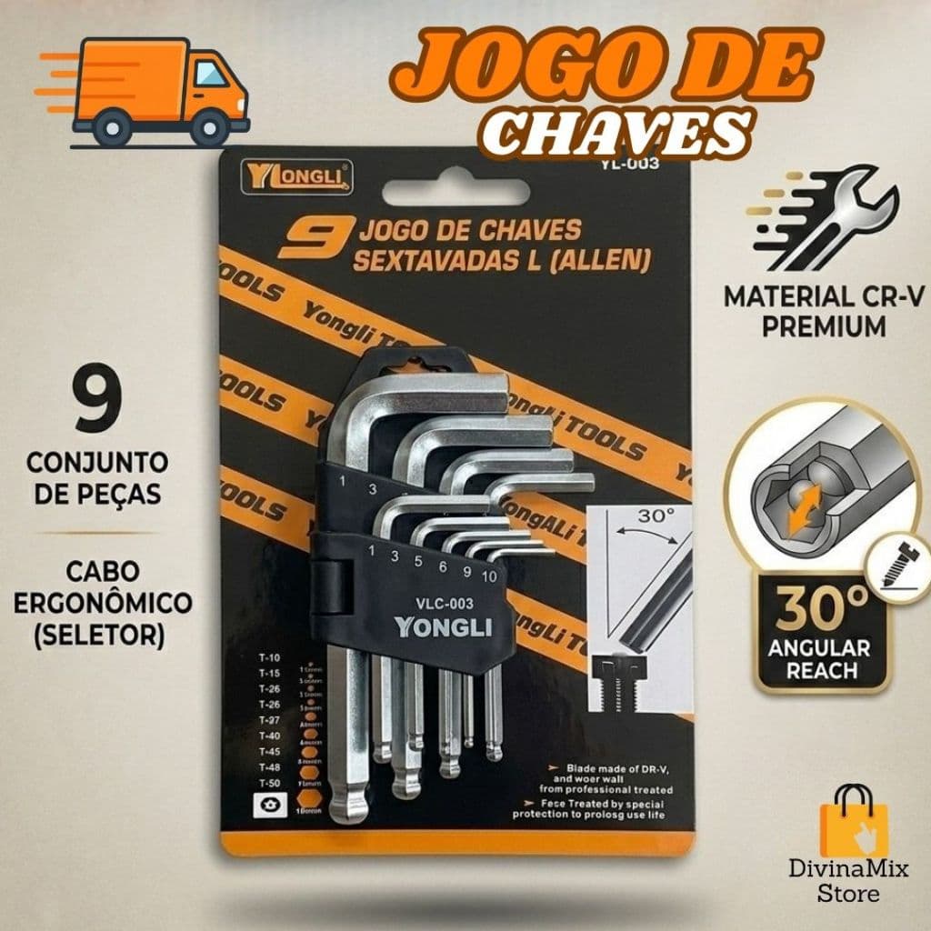 Jogo de Chaves Ferramentas | Para Montagem e Reparos | Uso Doméstico, Oficina e Profissionais