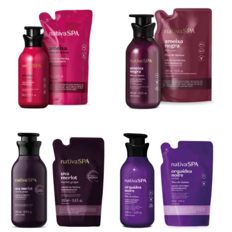 Kit Combos  Nativa Spa: Hidratante 400ml + Refil 400ml