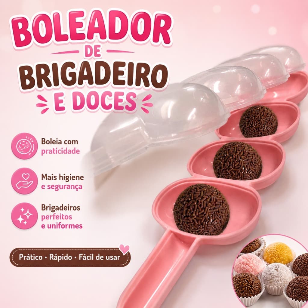 Boleador de brigadeiro com 4 cavidades (COR ALEATÓRIA)