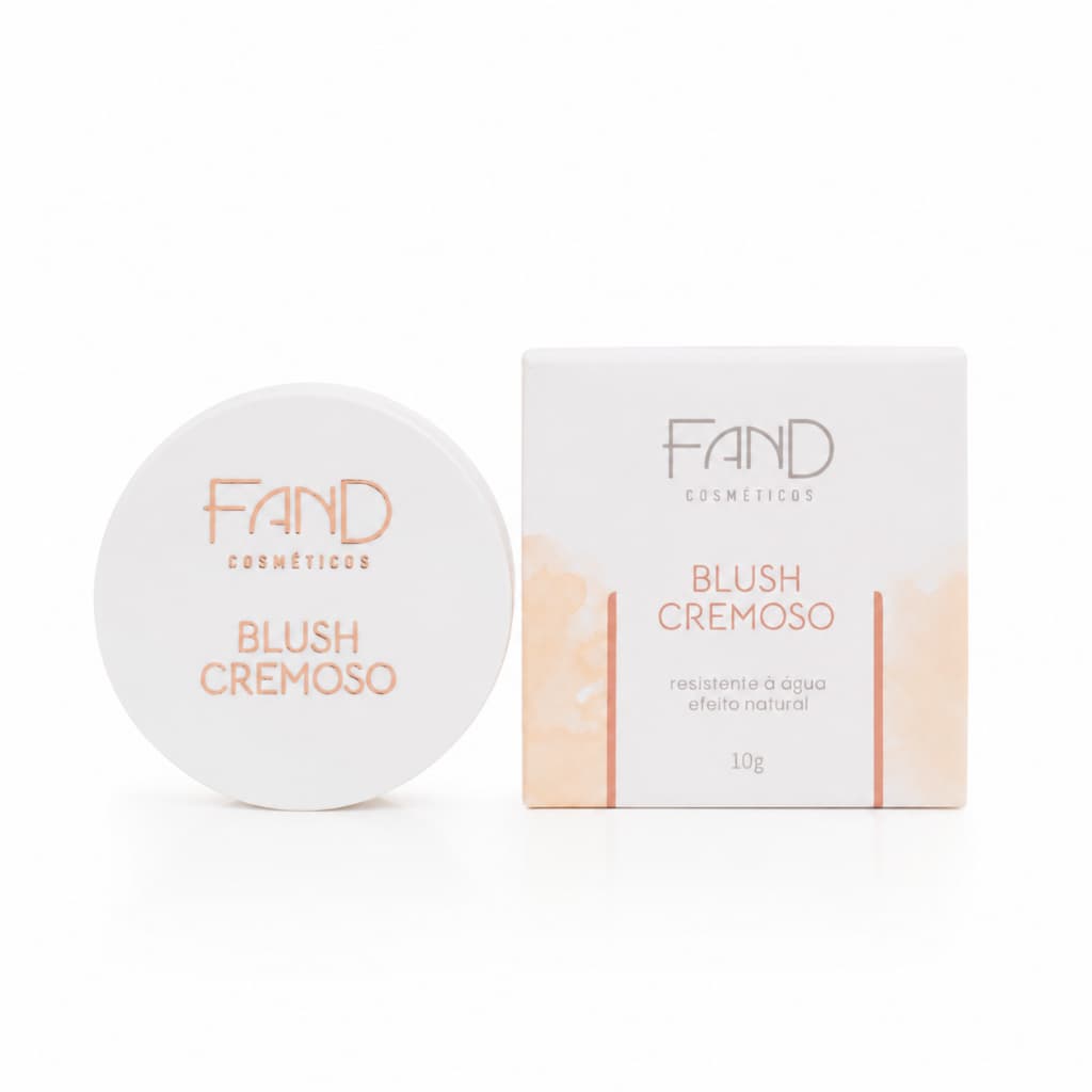 Blush Cremoso Fand Cosméticos 10G Fácil de Esfumar Textura Leve