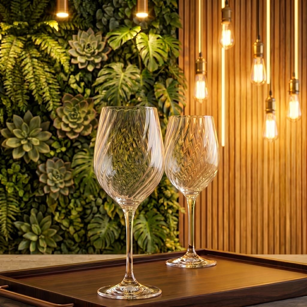 Kit com 2 Ate 4 Taça de Vidro Ravena 600ml Elegantes para Vinhos Drinks Mesa Decoraçao e Presentear