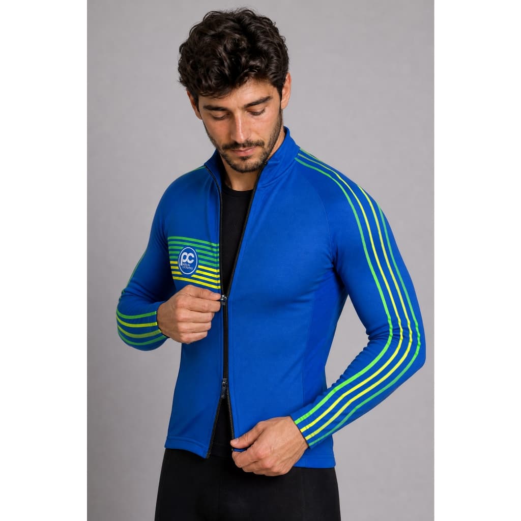 Camisa Ciclismo Peluciado Manga Longa de Inverno Unissex Marcio May País do Ciclismo