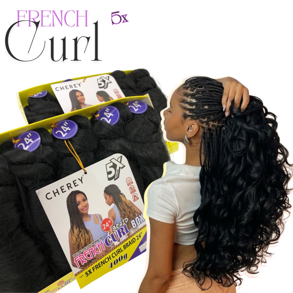 French Curl Braid  Cherey Cabelo para Tranças 60cm Fibra Premium 400g + Brinde.