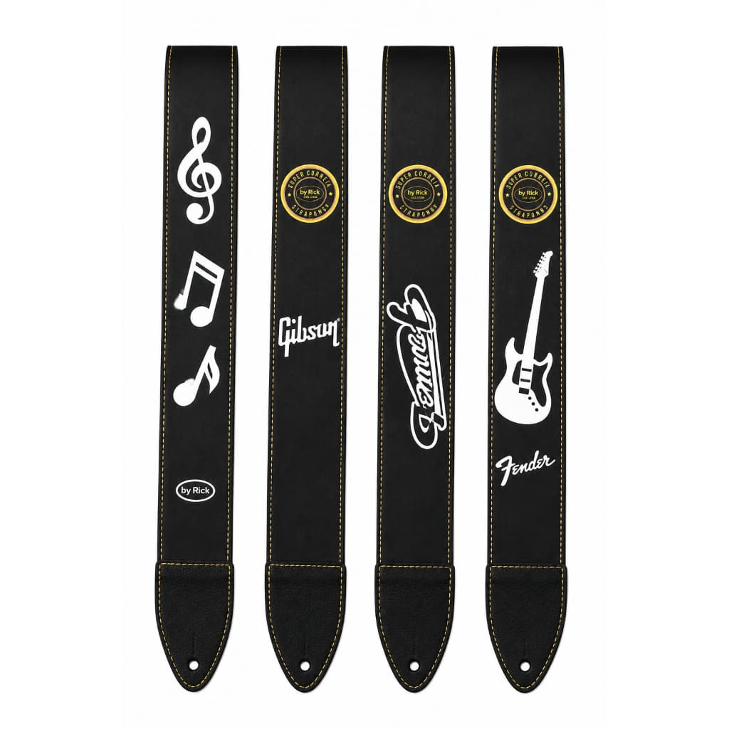 Correia Para Guitarra E Violão Alça C/ Logo Fender Gibson