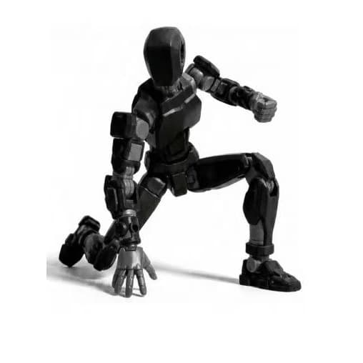 Articulado Boneco Dummy Brinquedo Articulado Colecionável Preto