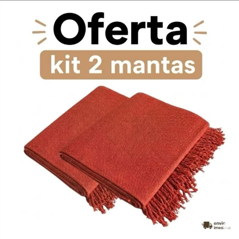 Kit 2 Mantas Decorativas Para Sofa Gigante 2,10X1,20 Luxuosa Macia e Confortável