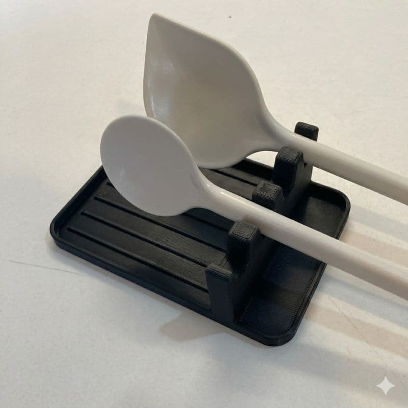 Suporte Descanso para Colheres e Escumadeiras Organizador de Utensílios para Cozinha Bandeja Coletora de Pingos