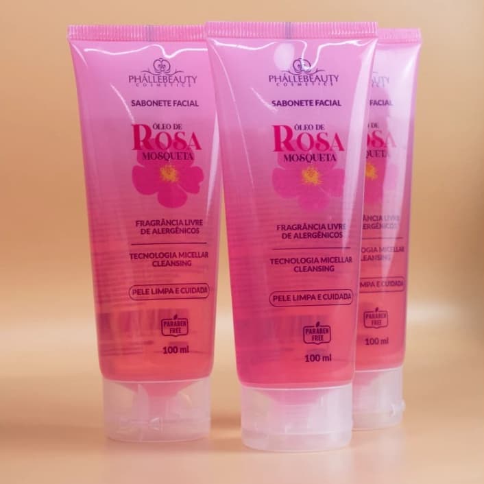 Sabonete Facial Rosa Mosqueta Phállebeauty 100ml Limpeza