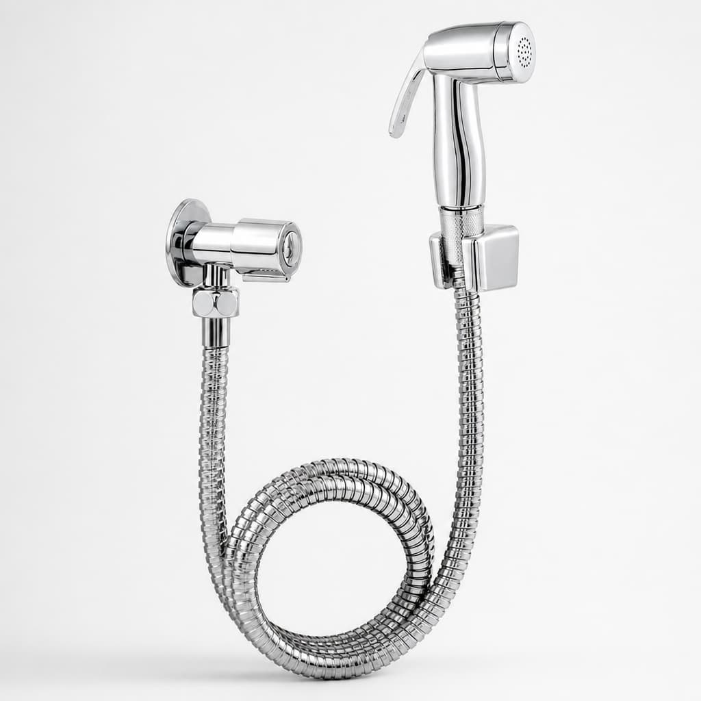 Ducha Higiênica Cromada Chuveirinho Intimo Banheiro Lavatório Bidê Abs Luxo