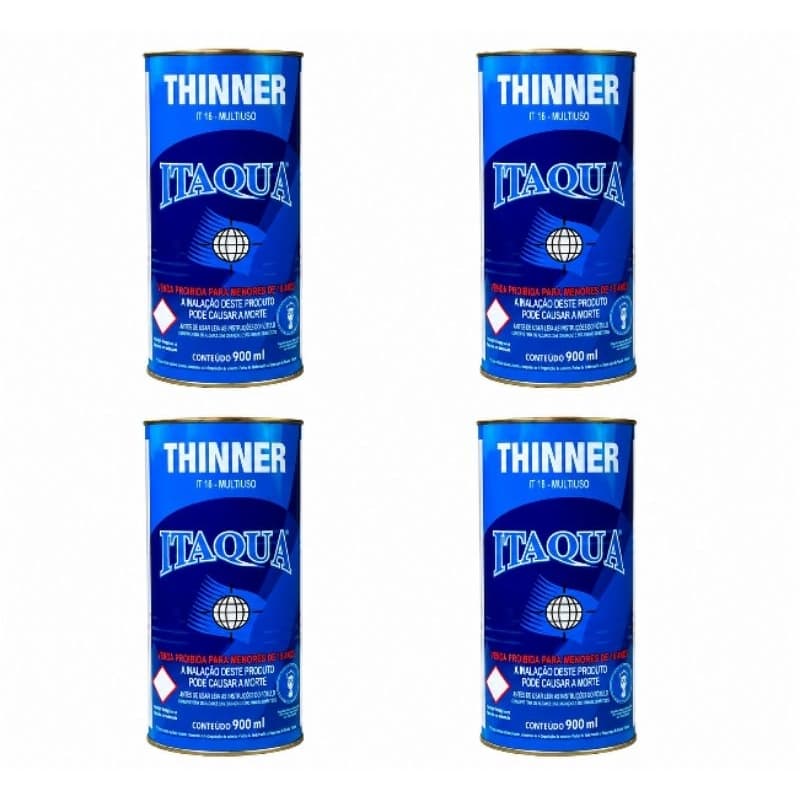 Kit Thinner 900 ml Itaqua Limpeza e Pintura Geral Solvente Profissional ( escolha a quantidade )