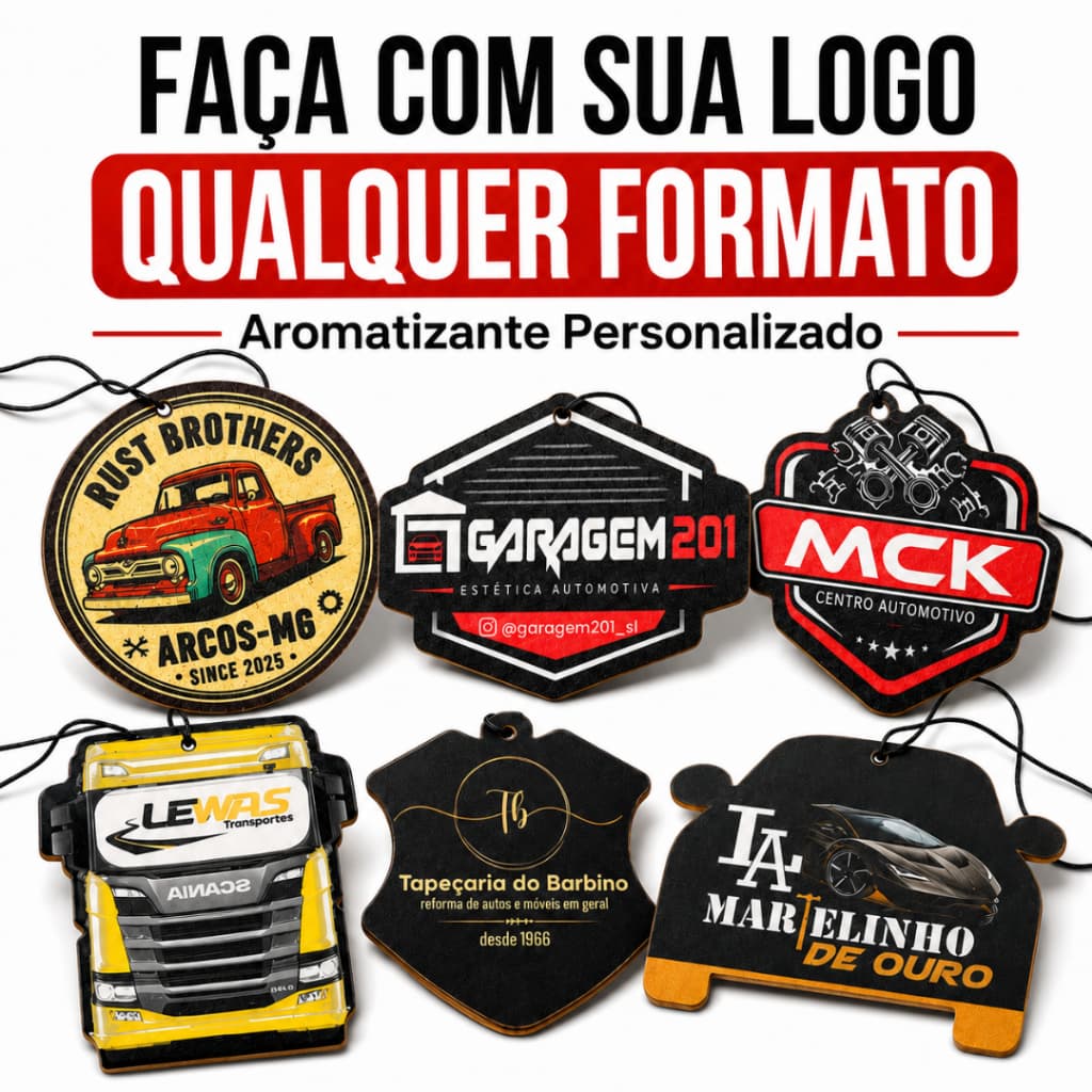 35x Cheirinho de Carro Personalizado Aromatizante Automotivo Logo