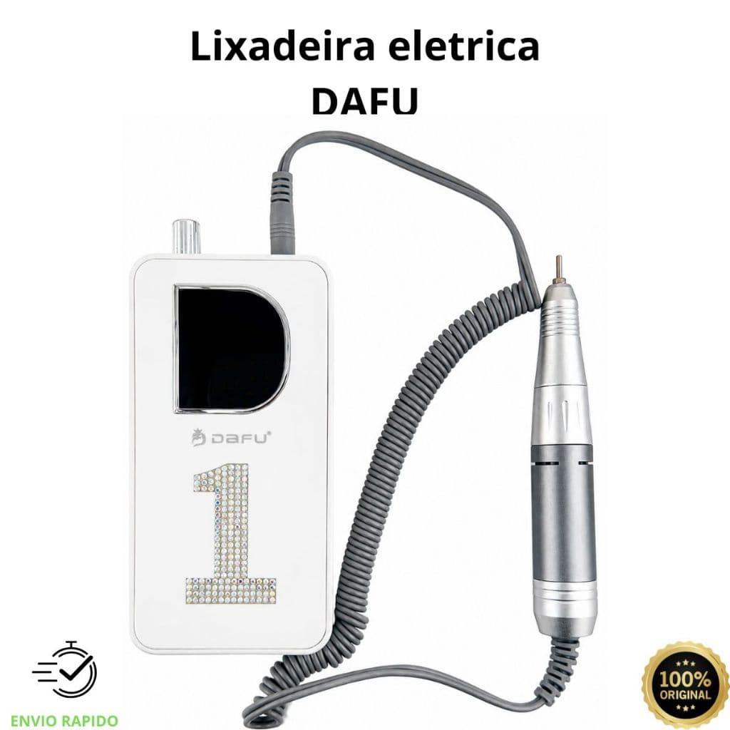 Lixadeira Elétrica Portátil para Unhas DAFU DF332-LUD1 35.000 RPM Recarregável Bivolt