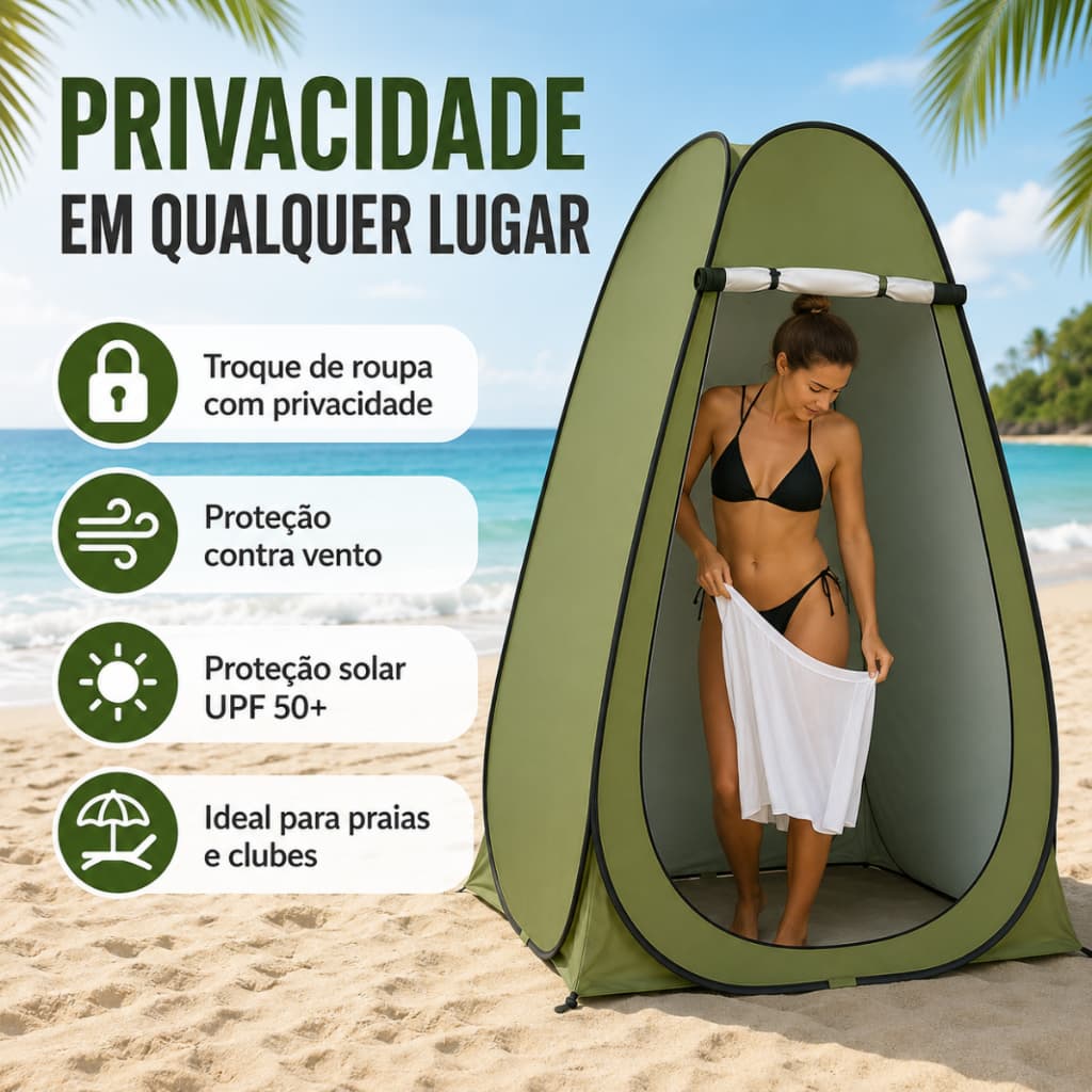 Barraca Trocador Banheiro Trocador De Roupas Camping Tenda Portátil Automática