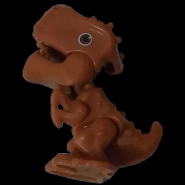 Dinossauro Marrom Kinder ovo coleção Mundo dos Dinos Boneco T Rex