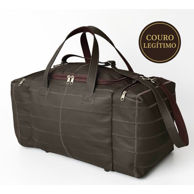 Mala de viagem em Couro Legítimo.  Bolsa de viagem em couro. Bolsa de viagem