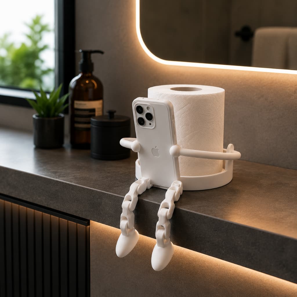 Suporte para Papel Higiênico diferenciado | Organizador moderno para Banheiro Decorativo, decoração