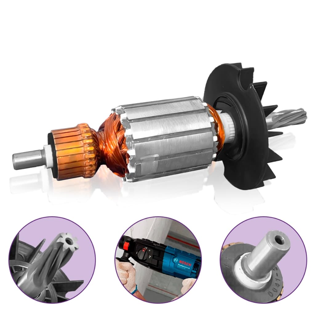 Induzido Rotor Compatível Martelete Perfurador GBH 2-24D 220/110V