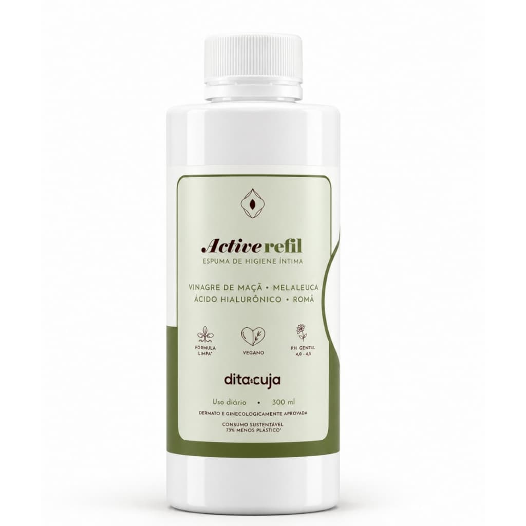 Refil Espuma Higiene Íntima Active Dita Cuja | 300mL 🌿 2 Recargas Sustentáveis
