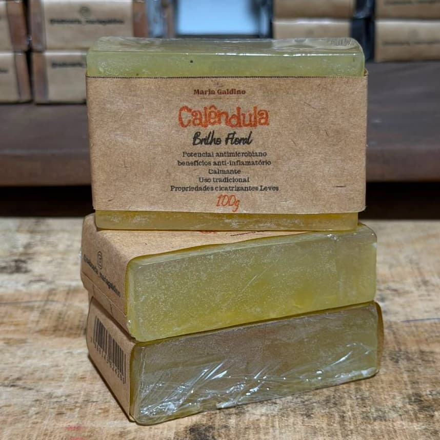 Kit 4 Sabonetes Artesanal de Calêndula Hidratante