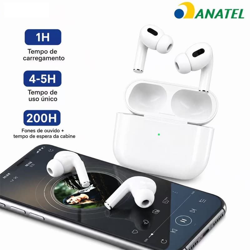 Mini Pro3 Pro4 TWS Bluetooth Fone De Ouvido Compacto Portátil Controle Toque Estéreo Cancelamento Ruído Fones Esporte