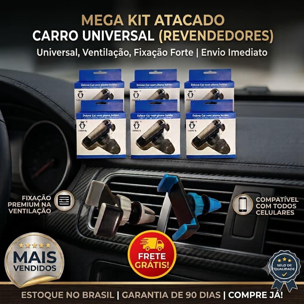 Kit Suporte Celular Veicular Carro Saída De Ar Universal Atacado