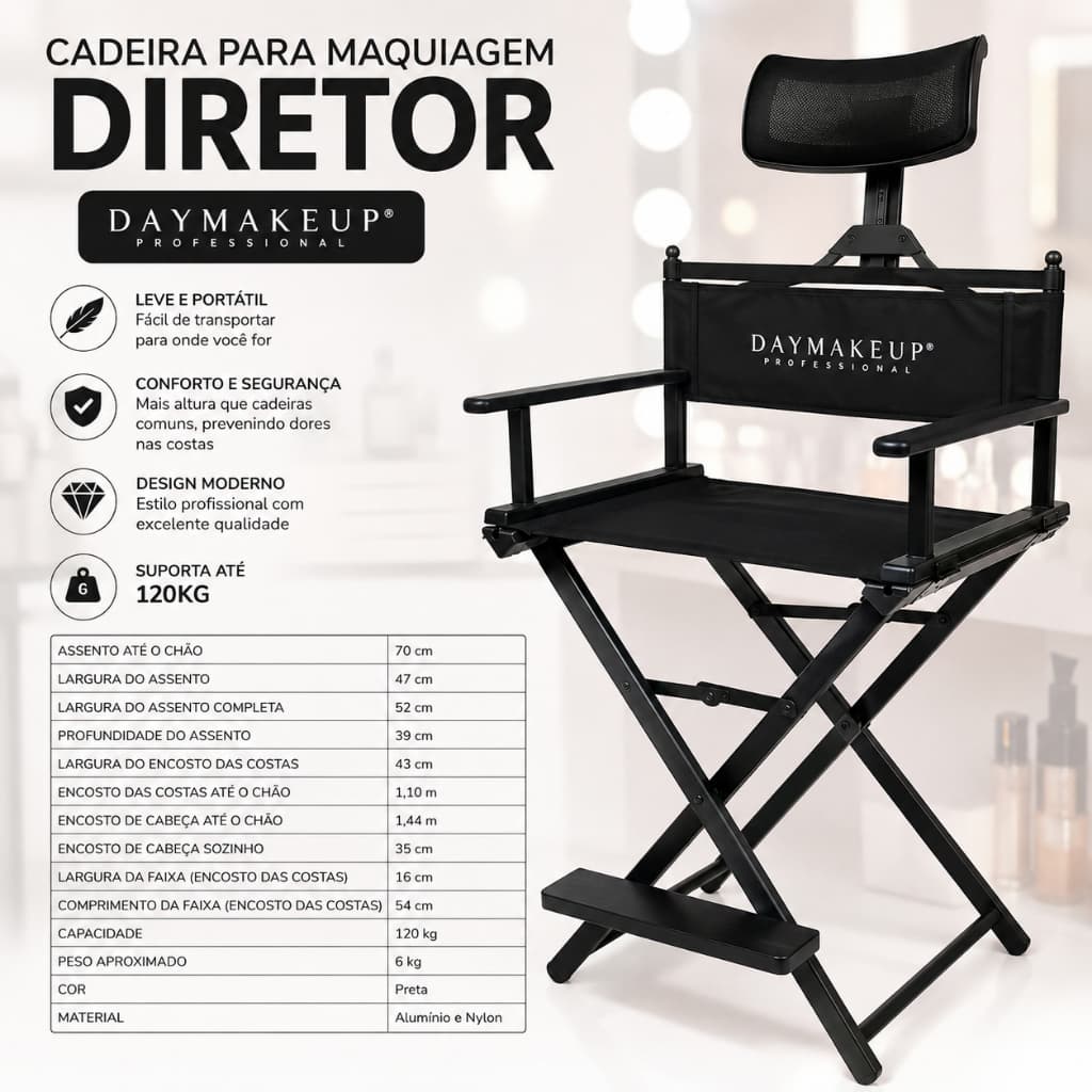 Cadeira Daymakeup Para Maquiagem Diretor